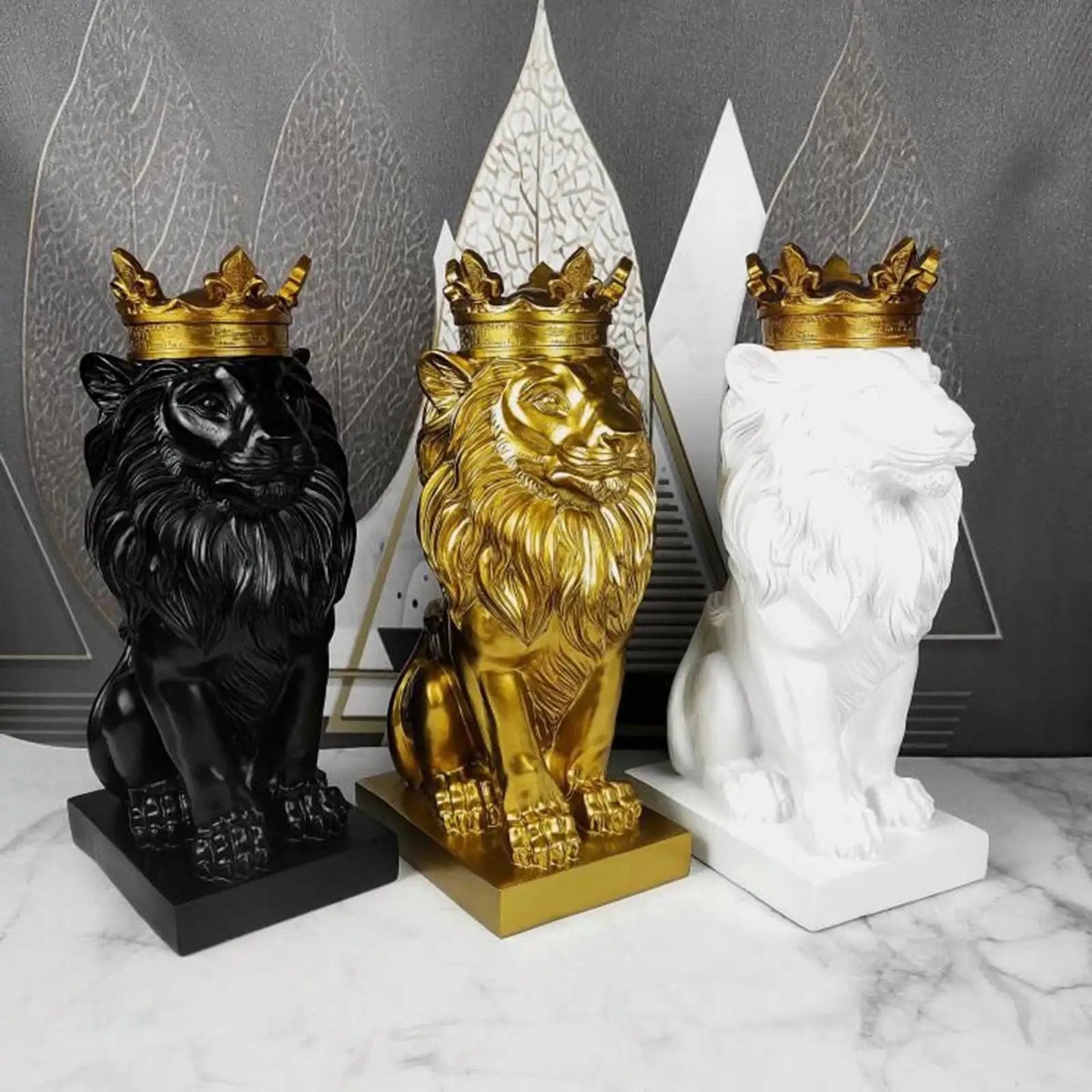 Estatueta Decorativa Leão Imperador - Toque De Casa