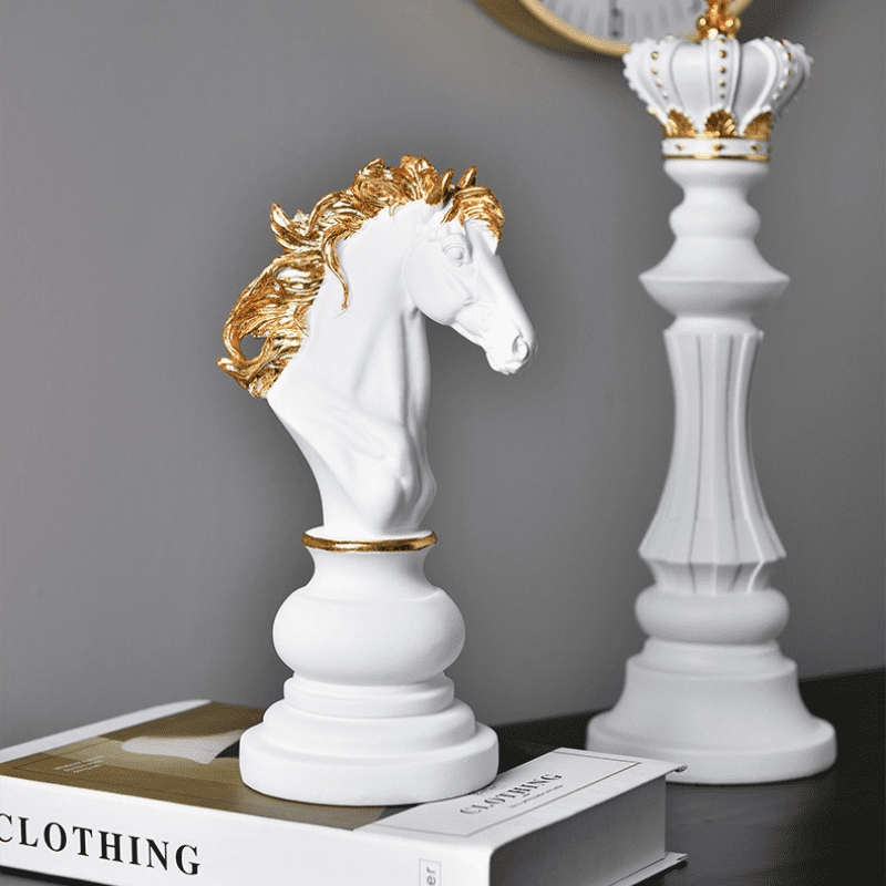 estatueta, estatueta decorativa, estatueta em resina, estatuetas decorativas modernas, Decoração de Mesa de Resina, Decoração de Mesa, Estátua Peças de Xadrez, Estatueta Decorativa Para Mesa Peças de Xadrez em Resina,