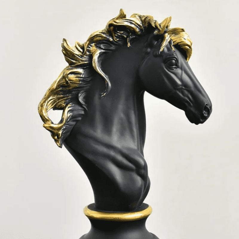 estatueta, estatueta decorativa, estatueta em resina, estatuetas decorativas modernas, Decoração de Mesa de Resina, Decoração de Mesa, Estátua Peças de Xadrez, Estatueta Decorativa Para Mesa Peças de Xadrez em Resina,