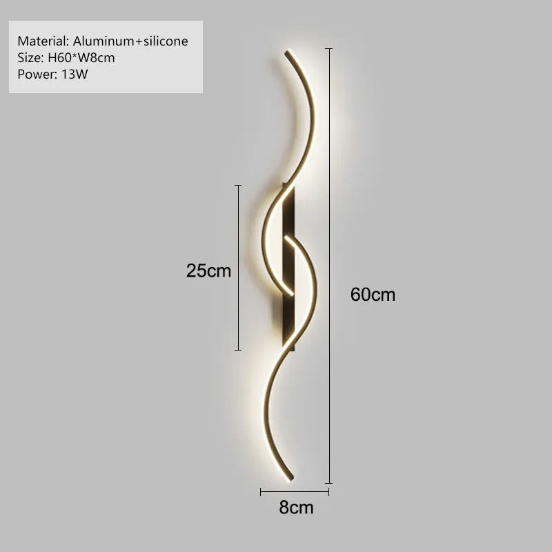Double Wave Indoor Wall Light