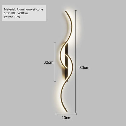 Double Wave Indoor Wall Light